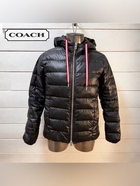 COACH Black Down Puffer Jacket – XS